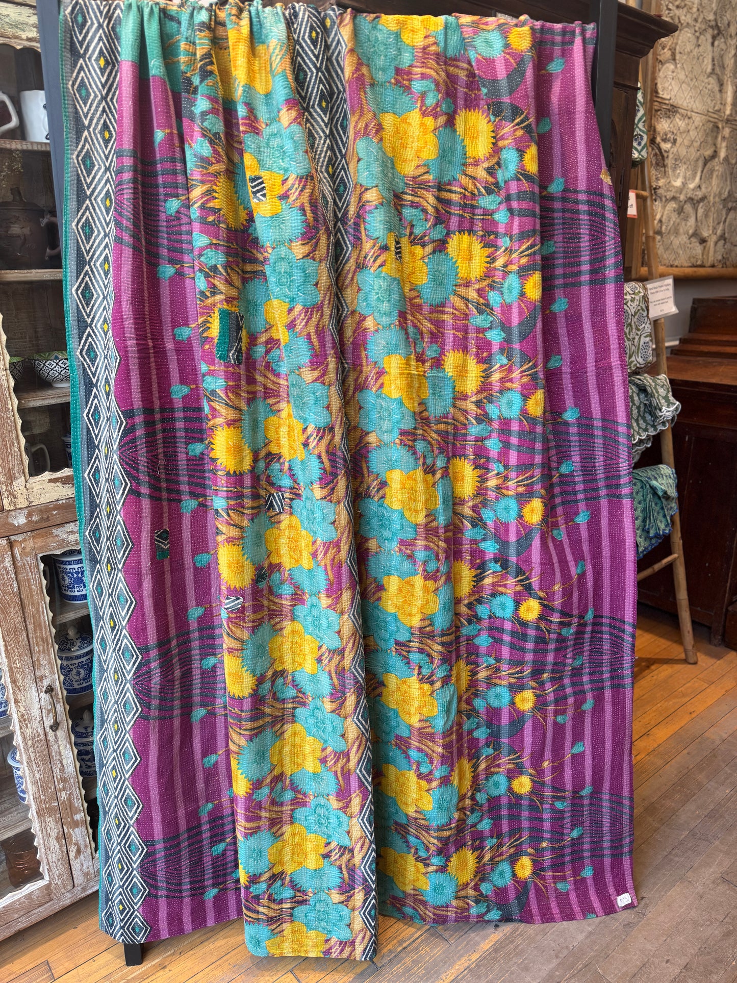 No. 116 Vintage Cotton Handstitched Kantha Throw