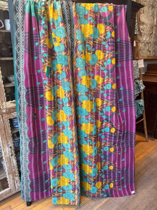No. 116 Vintage Cotton Handstitched Kantha Throw