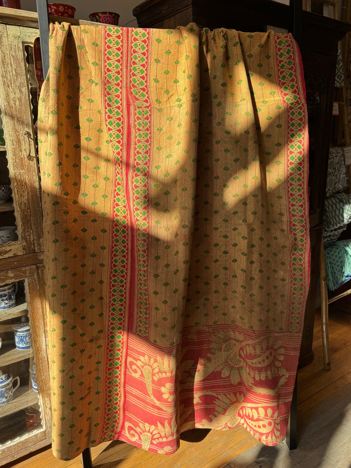 NO. 168 Vintage Cotton Kantha Throw