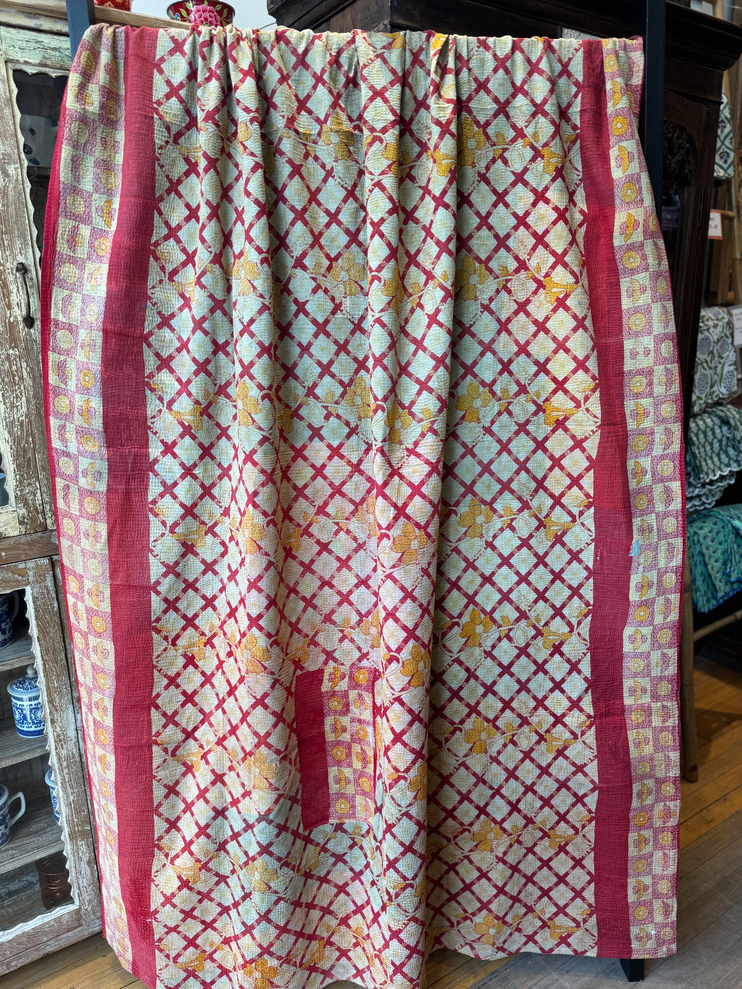 No. 283 Vintage Cotton Handcrafted Kantha Throw