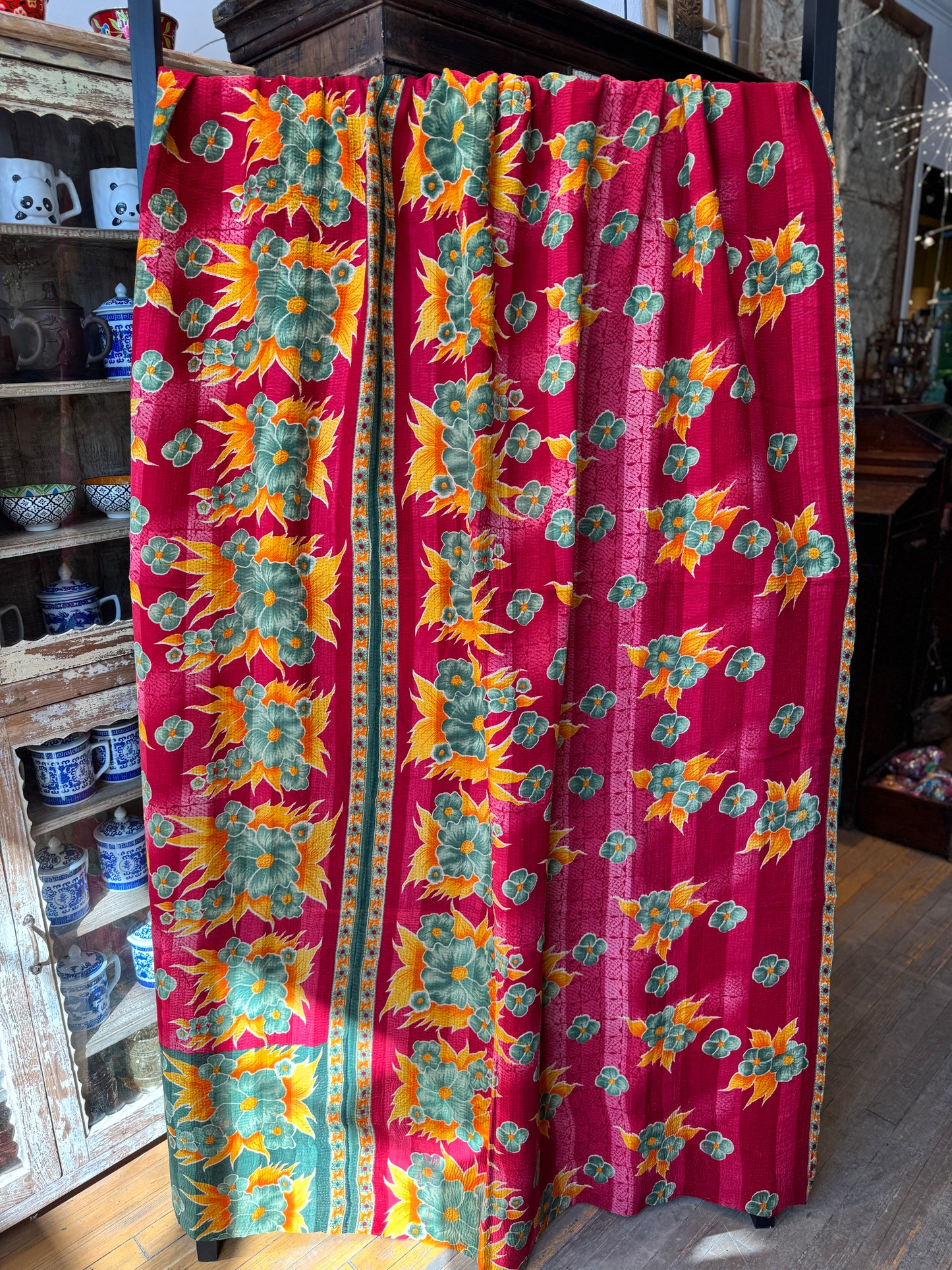 No. 105 Vintage Cotton Handstitched Kantha Throw
