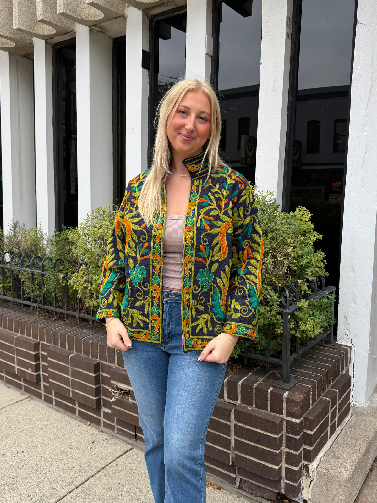 16F. Jute Suzani Short Jacket