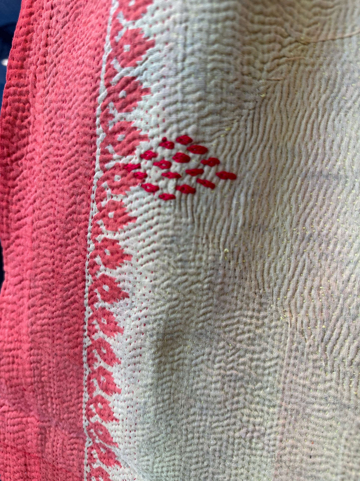 No. 124 Vintage Cotton Handstitched Kantha Throw