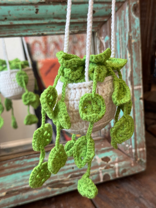 Hand Crocheted Light Green Hanging Vine