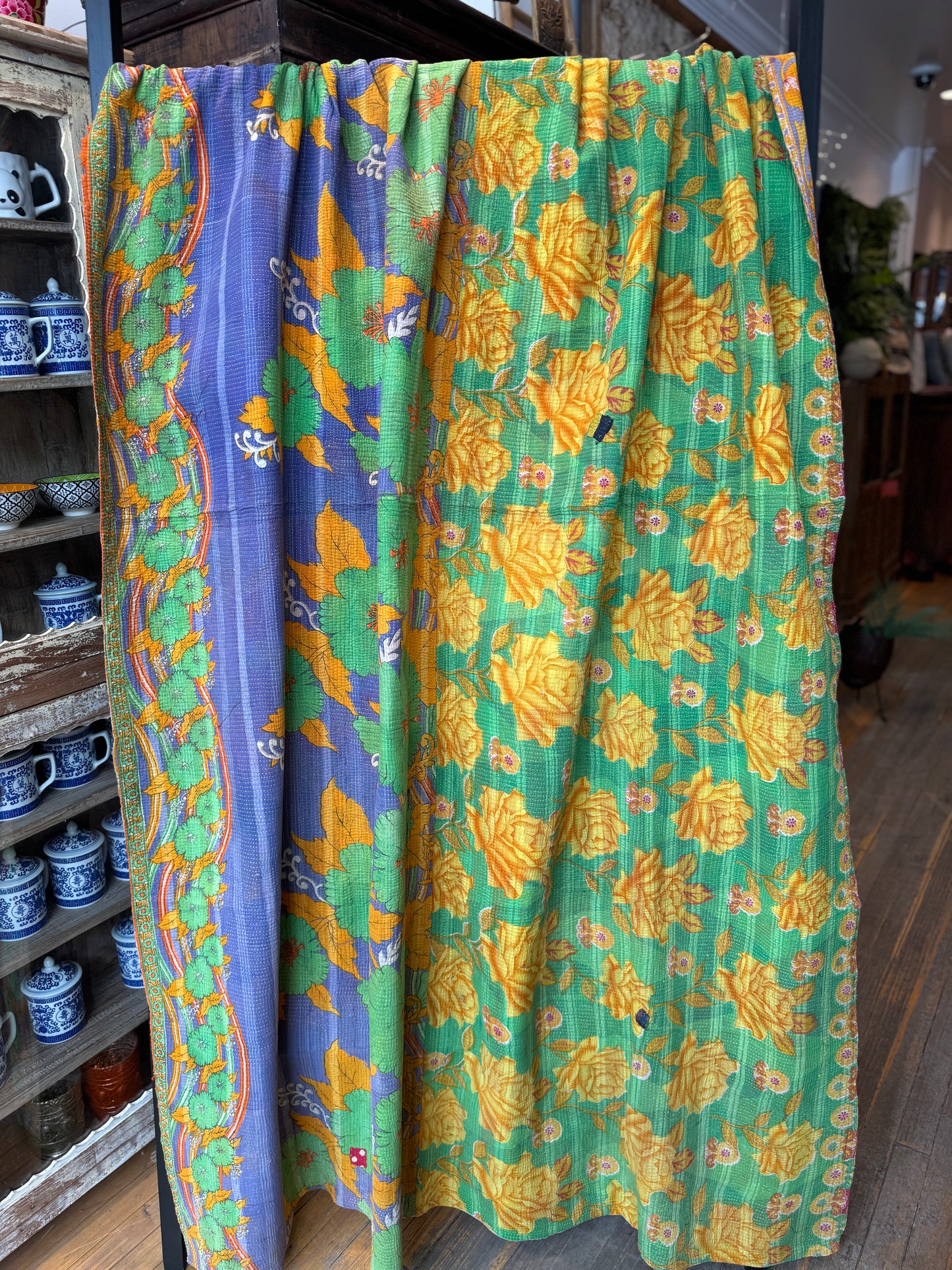 No. 103 Vintage Cotton Handstitched Kantha Throw