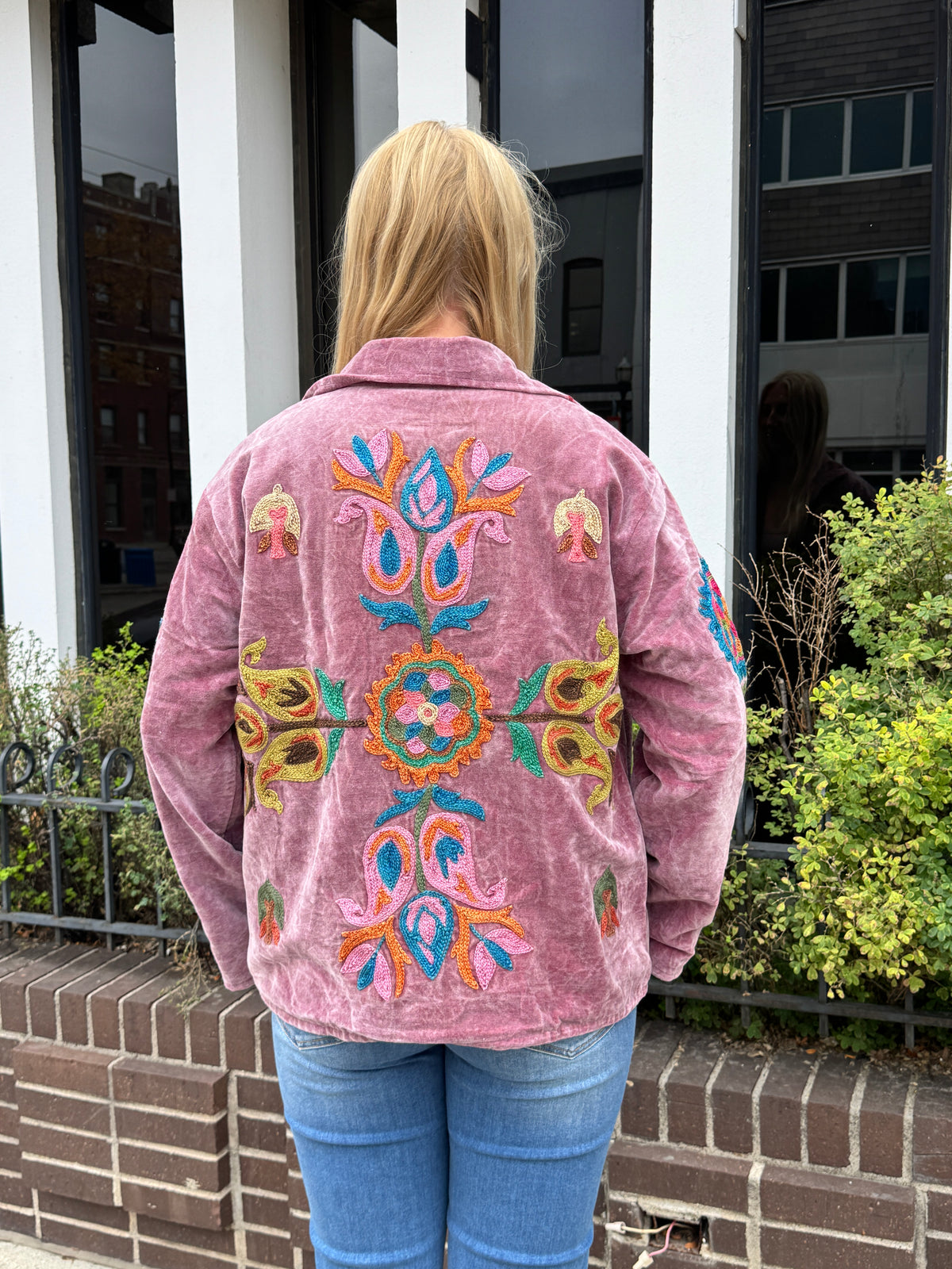 15B. Velvet Suzani Collar Jacket