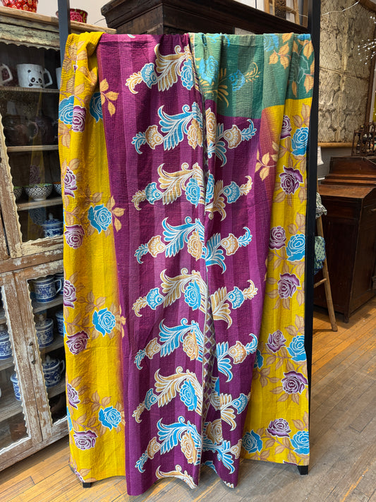 No. 290  Vintage Cotton Handstitched Kantha Throw