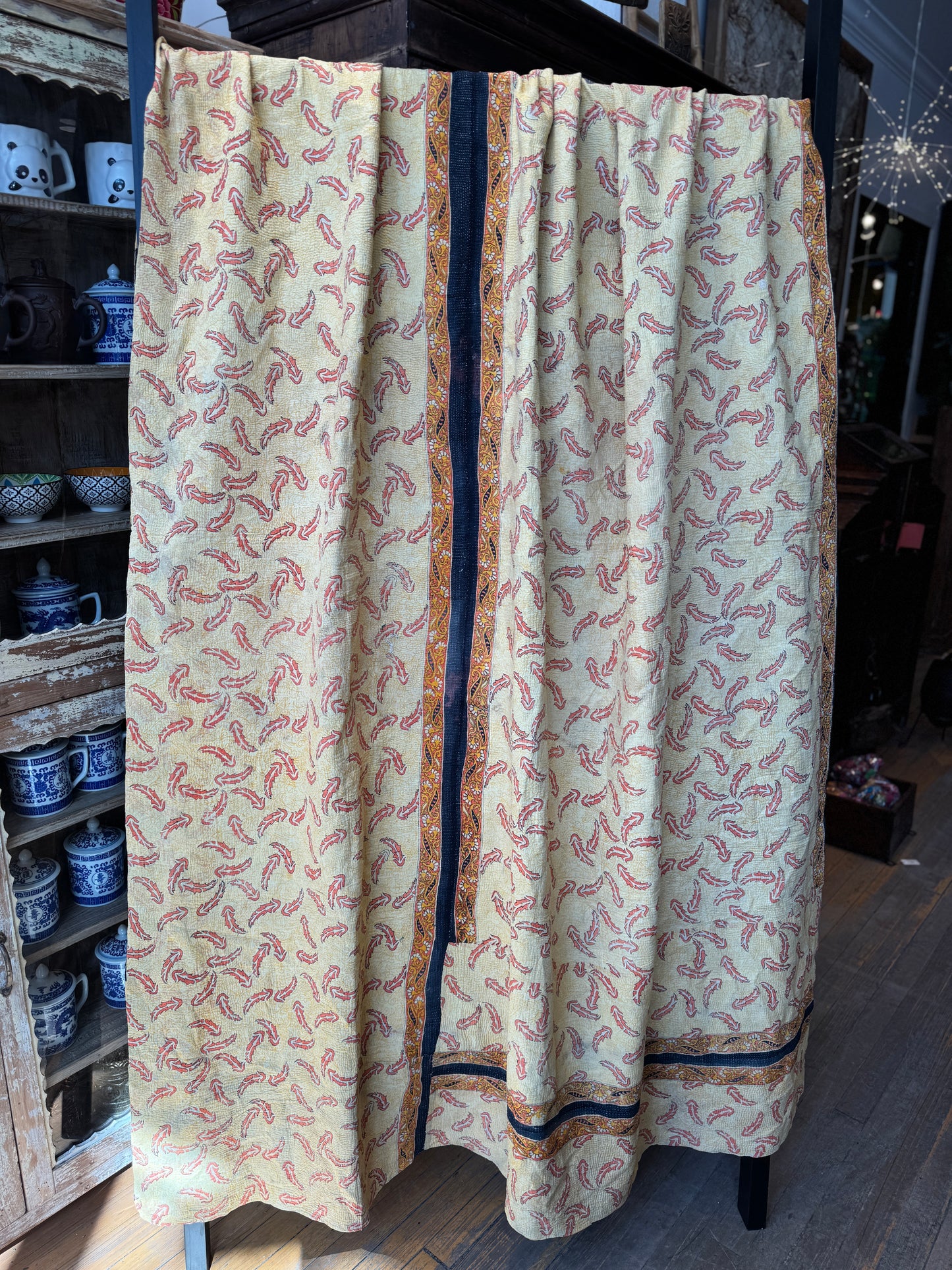 No. 818 Vintage Cotton Handstitched Kantha Throw