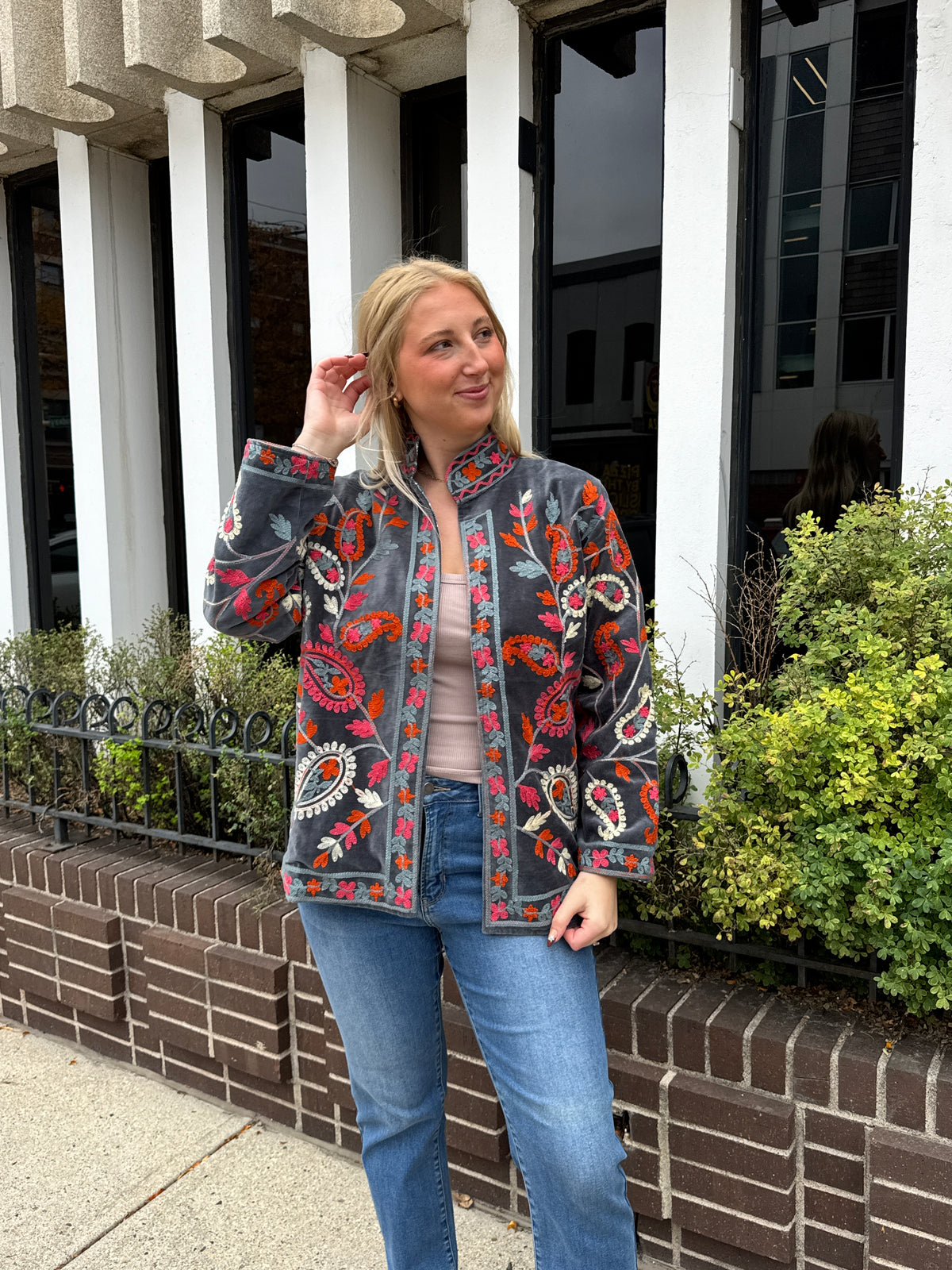 10N. Velvet Suzani Short Jacket
