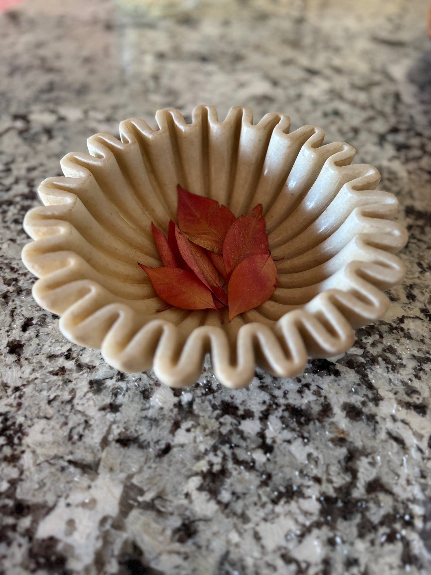 Medium Fluted Marble Bowl