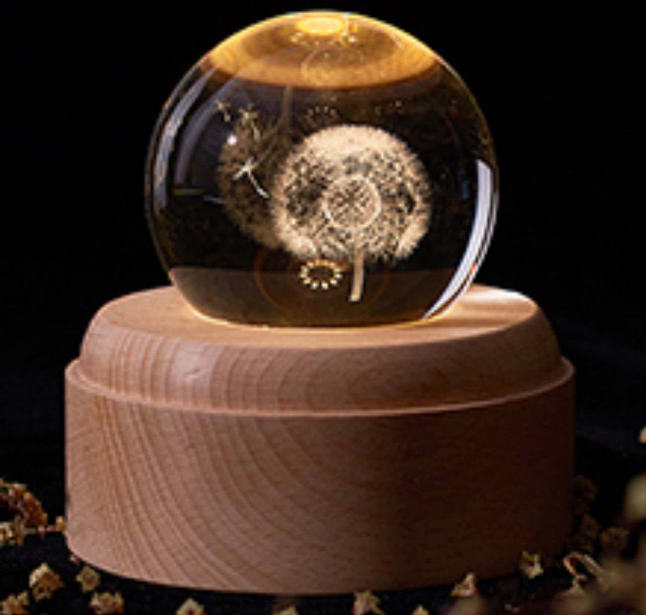 3D Dandelion Crystal Ball LED Light