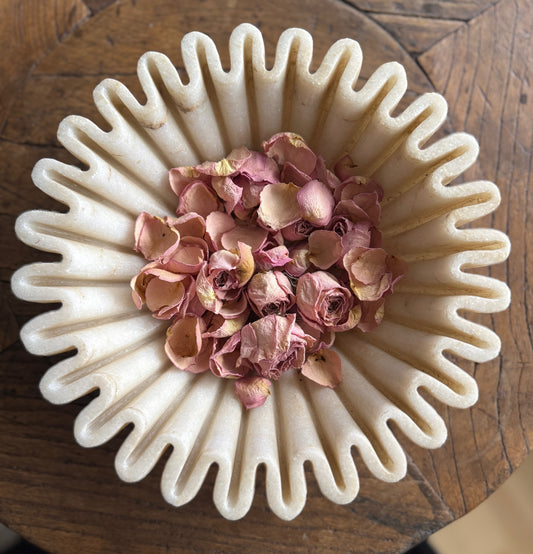 Large Fluted Marble Bowl