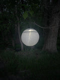 White Solar Nylon Hanging  Lantern