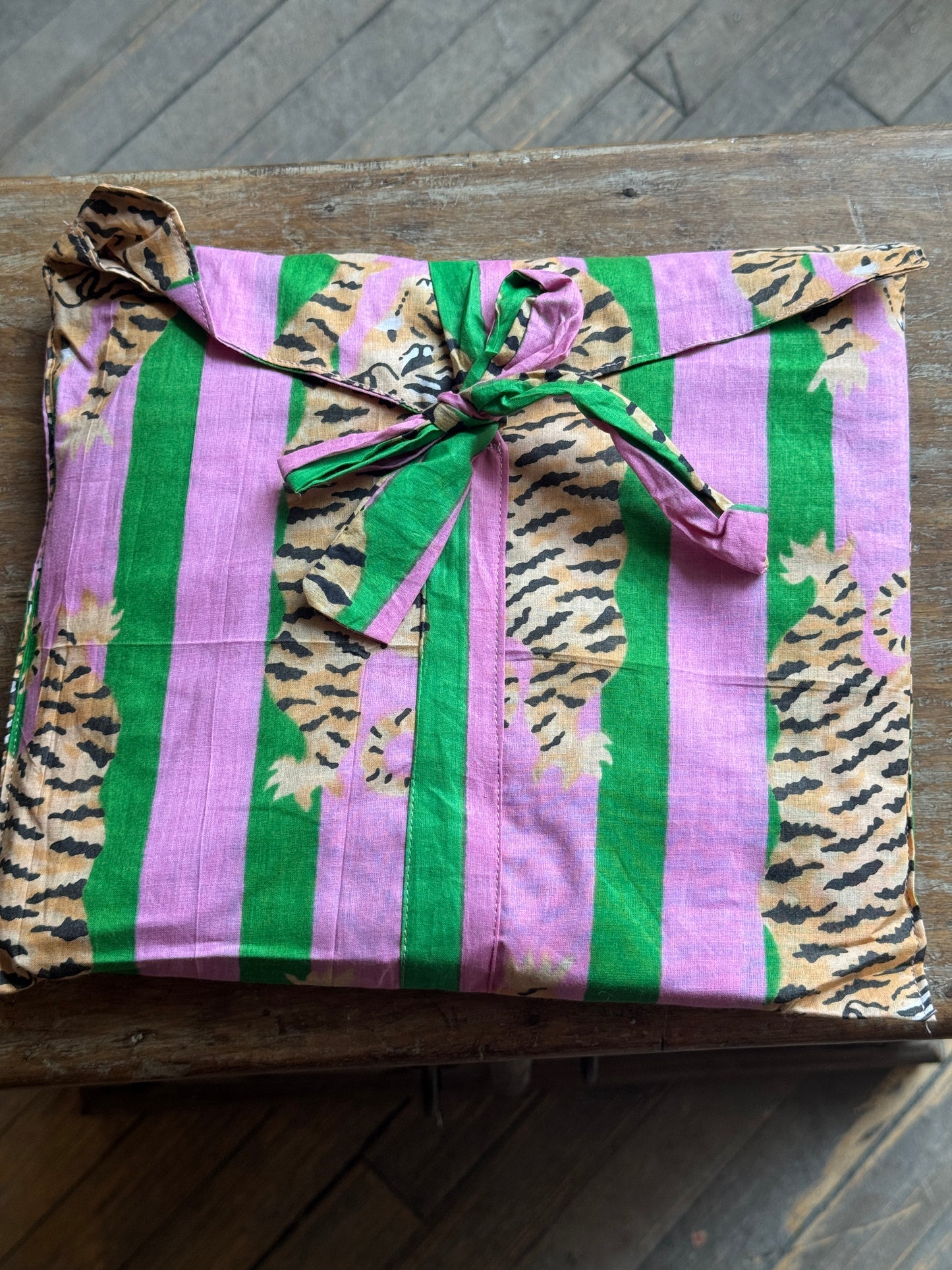 Tiger Print Pink & Green Pajama Set