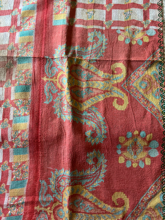 #216 Vintage Cotton Handstitched Kantha Throw