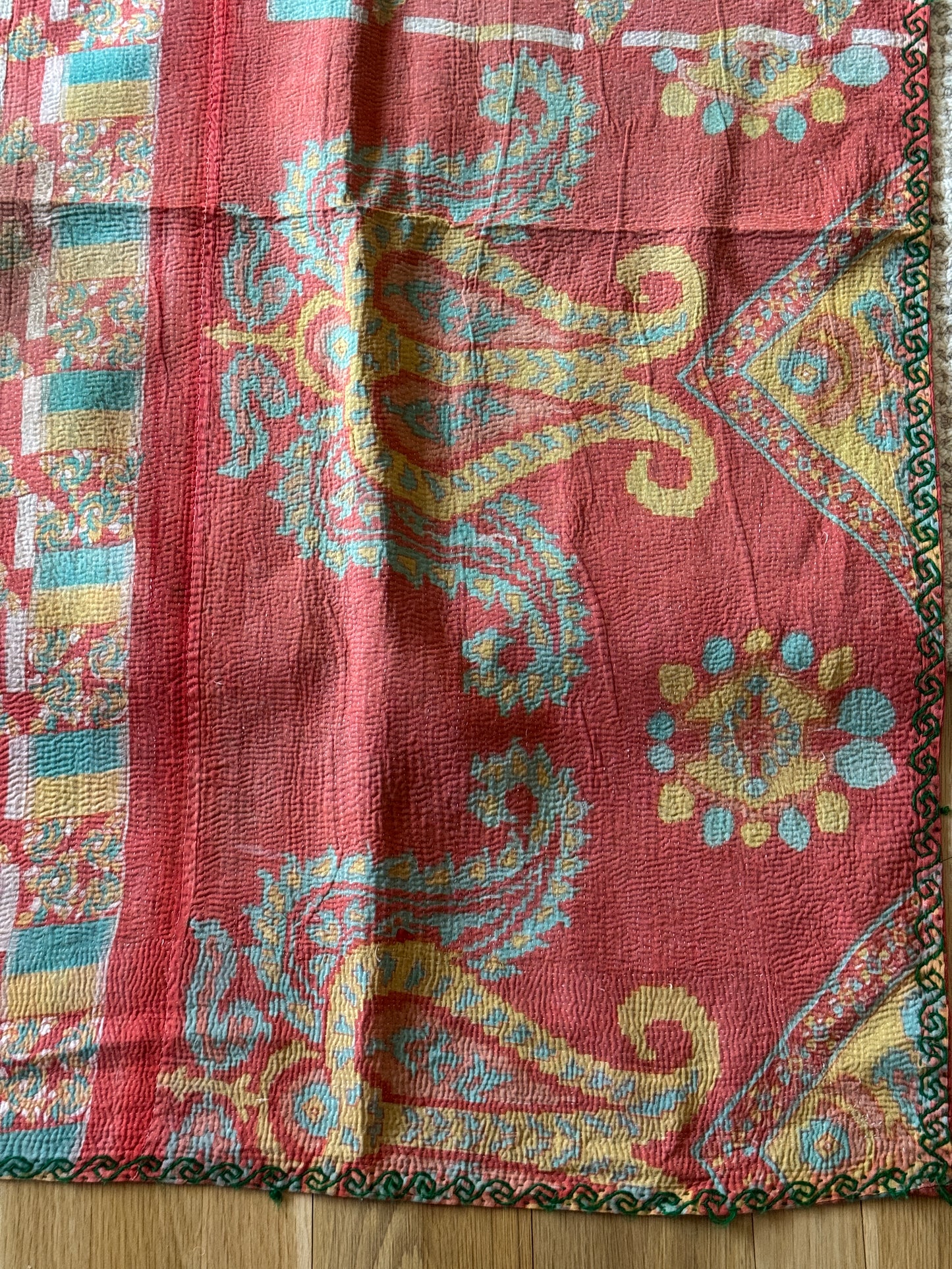 #216 Vintage Cotton Handstitched Kantha Throw