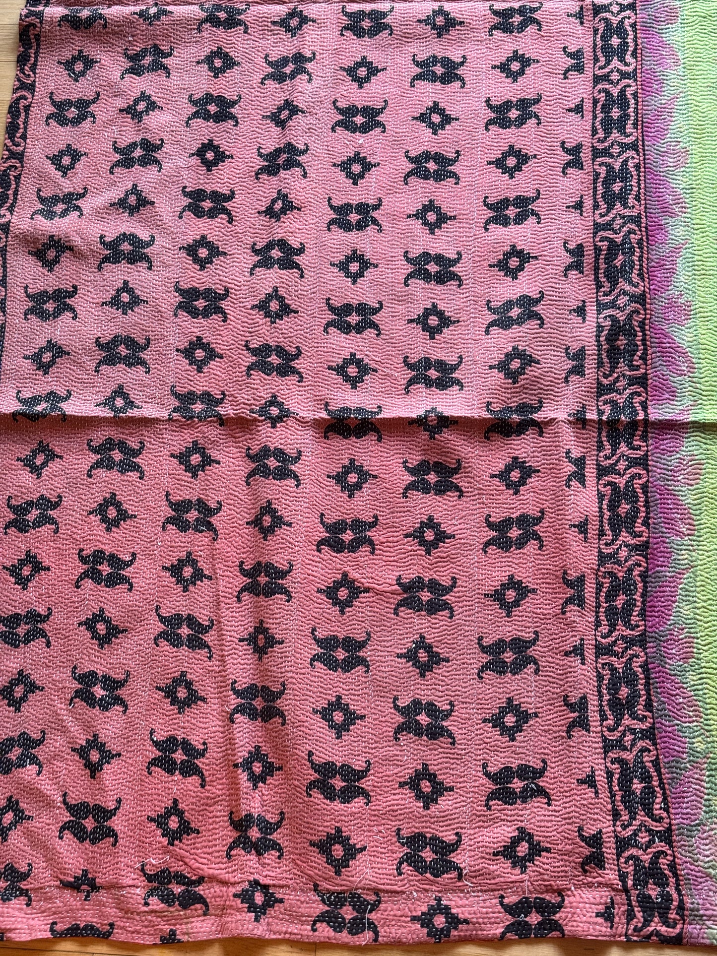 #188 Vintage Cotton Handstitched Kantha Throw