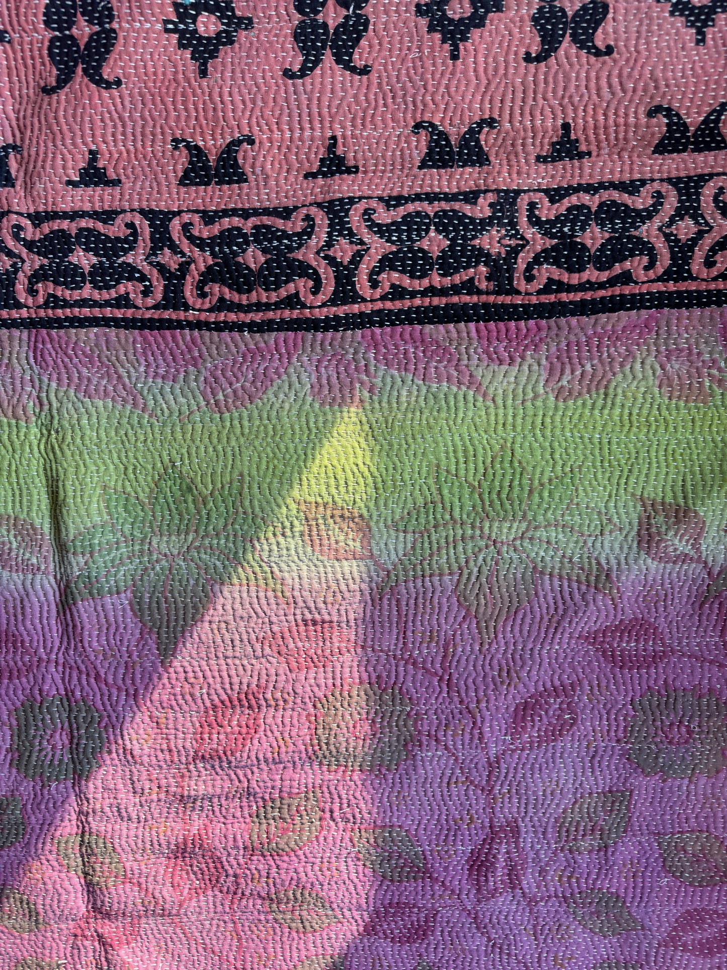 #188 Vintage Cotton Handstitched Kantha Throw