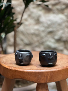 Oaxacan Black Pottery Face Cups