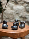 Oaxacan Small Black  Pottery Jugs