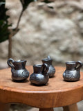 Oaxacan Small Black  Pottery Jugs