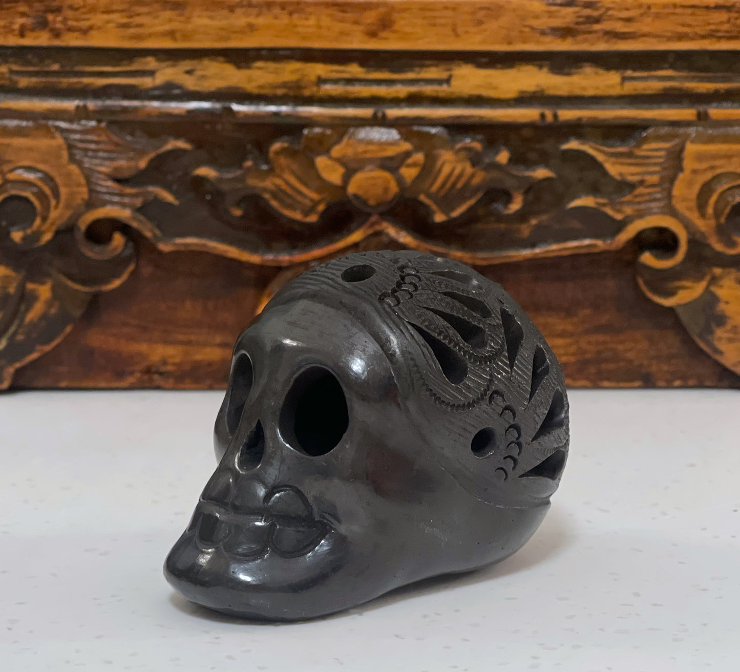 Oaxacan Black Pottery Skulls