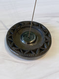 Black Pottery Incense Holder