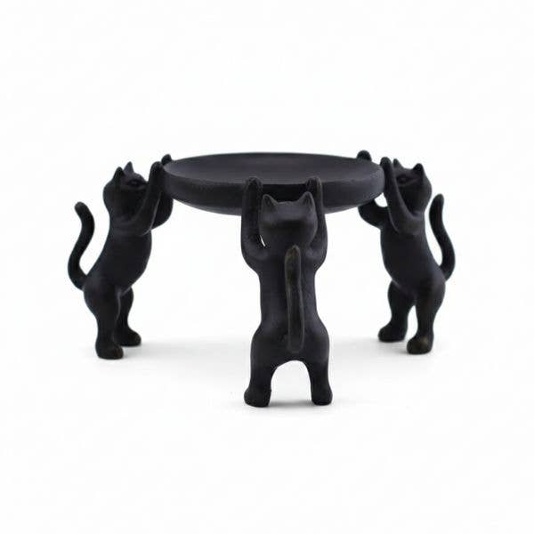 3 Cat Candle Holder