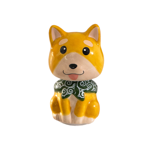 3 Inch Ceramic Shiba Inu Bobble Head
