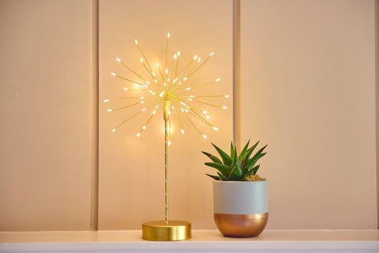 Mini Table Starburst Light: Gold