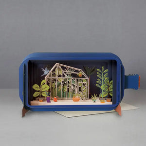 Message In A Bottle 3D Garden House Card