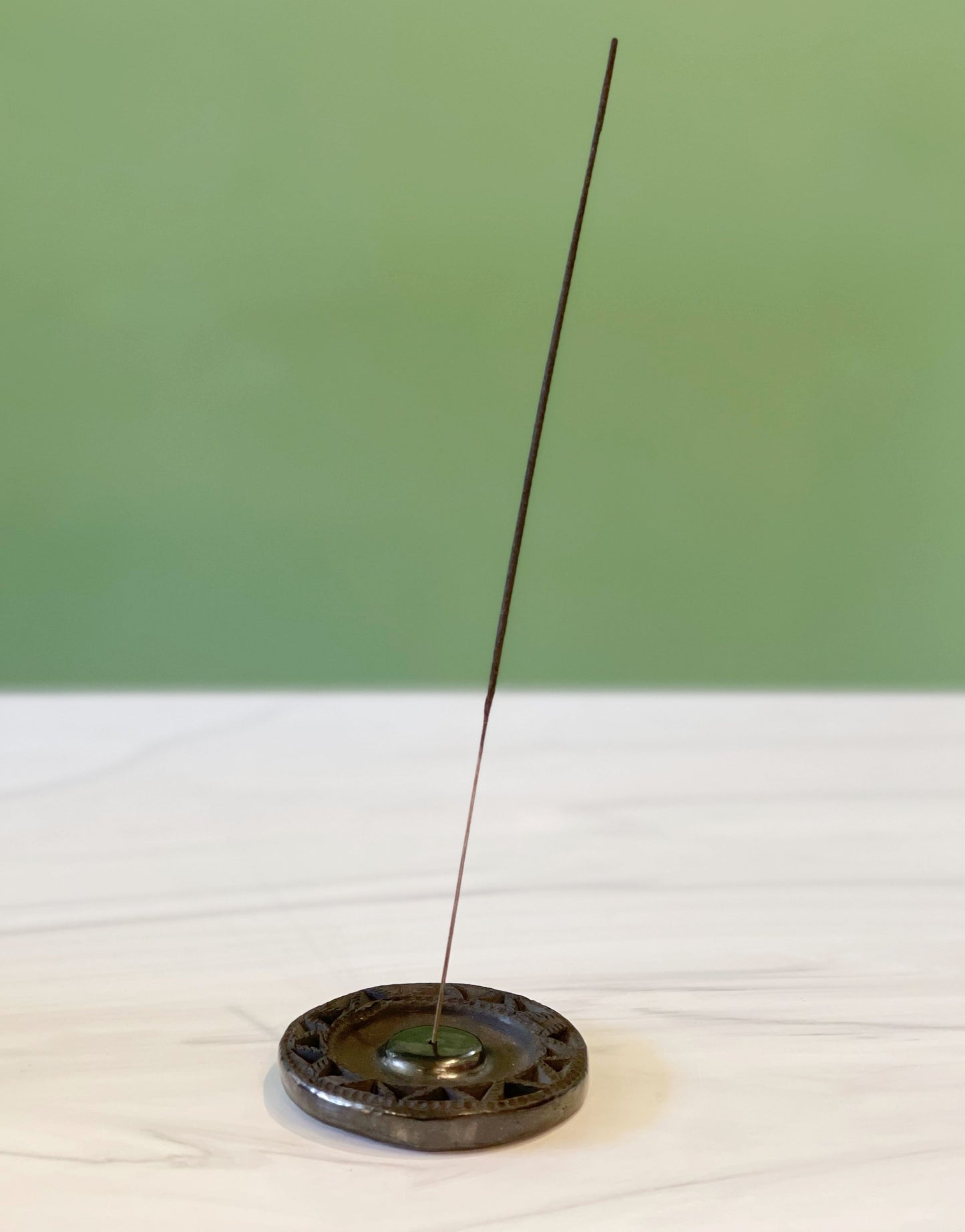 Black Pottery Incense Holder
