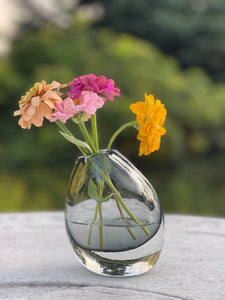 Hand Blown Asymmetrical Bud Vase