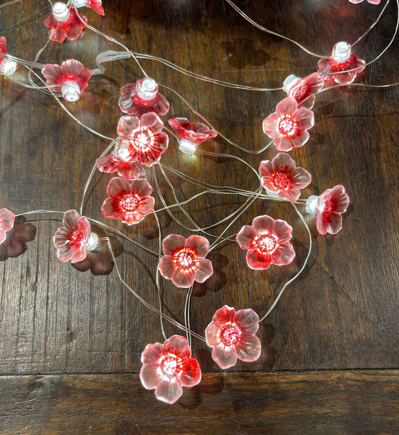 Red Cherry Blossom String Lights