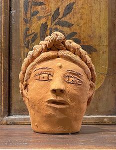 Handmade Pottery Lady Head from San Antonio Castillo Velasco