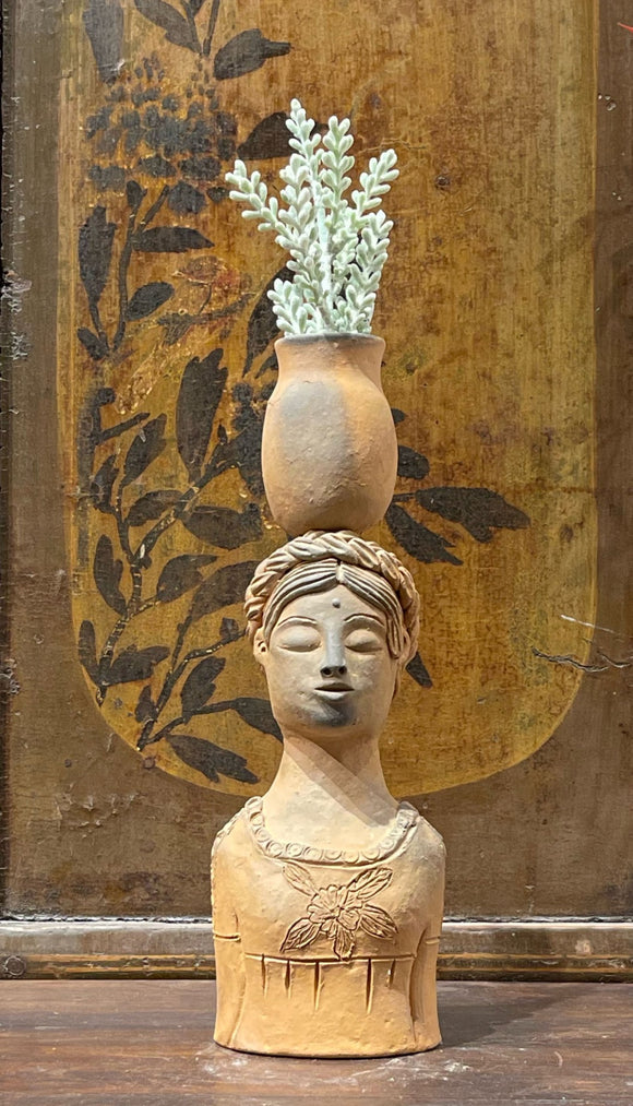 Pottery Lady With Pot On Head  from San Antonio Castillo Velasco