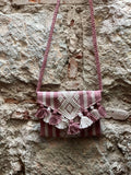 Oaxacan Handwoven Mauve Purse With Flap Closure
