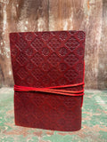 #2 Hand embossed wrap leather journal