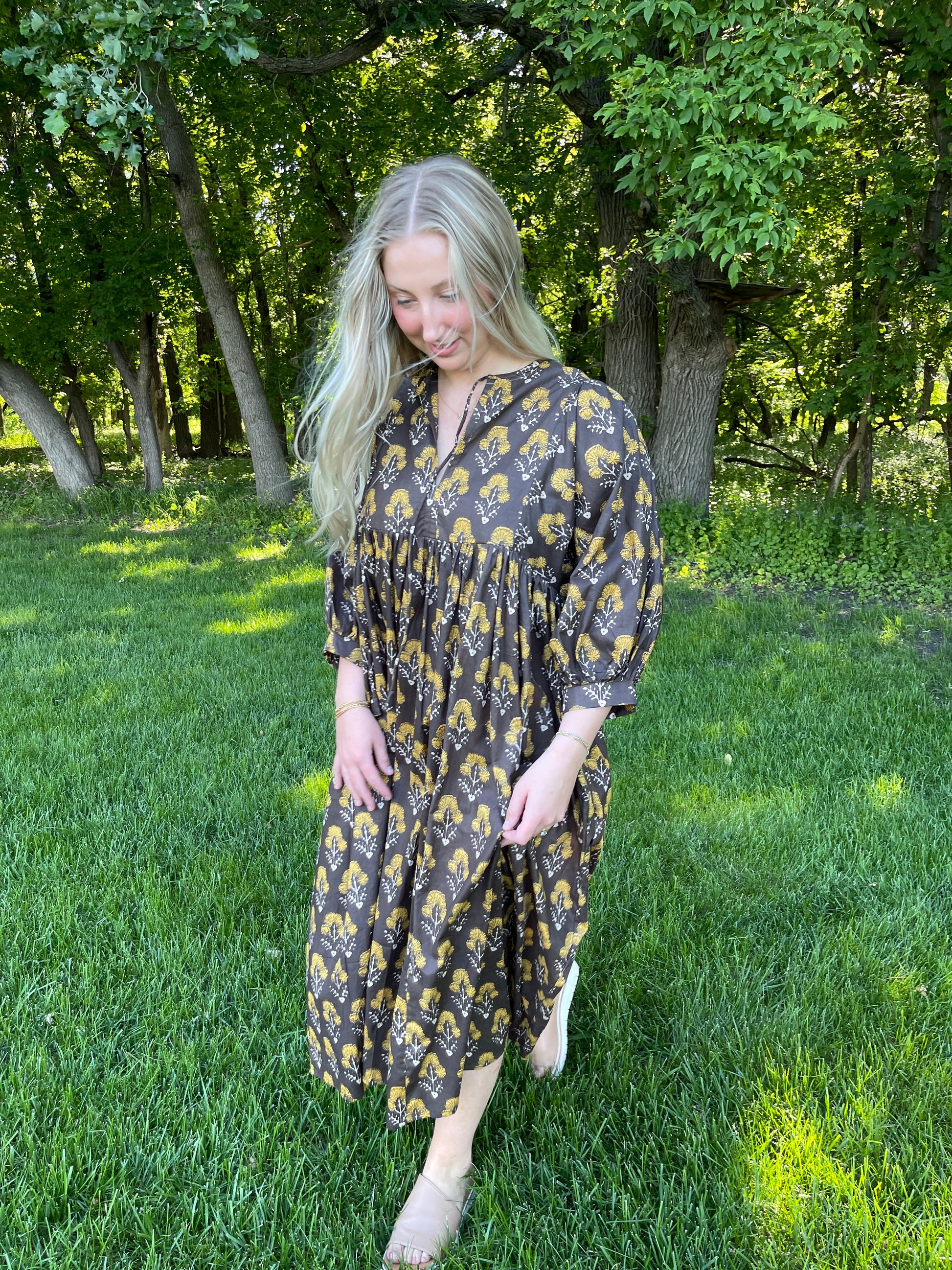 Cotton Block Printed Marlo Dress