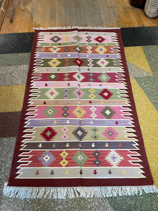 #4 Handwoven Cotton Rug 3' x 5'