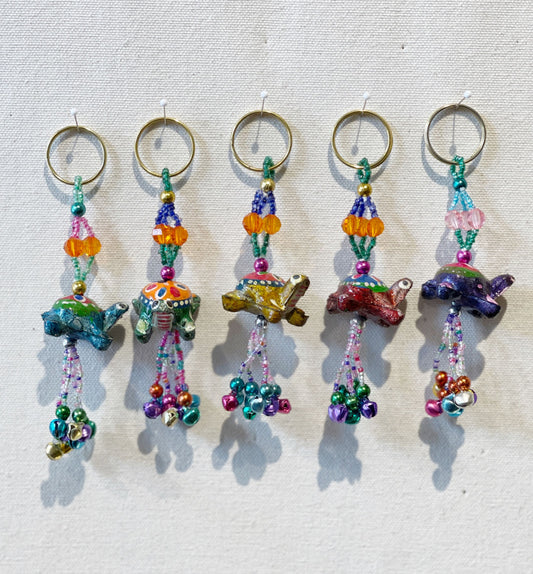 Wooden Turtle & Beaded Key