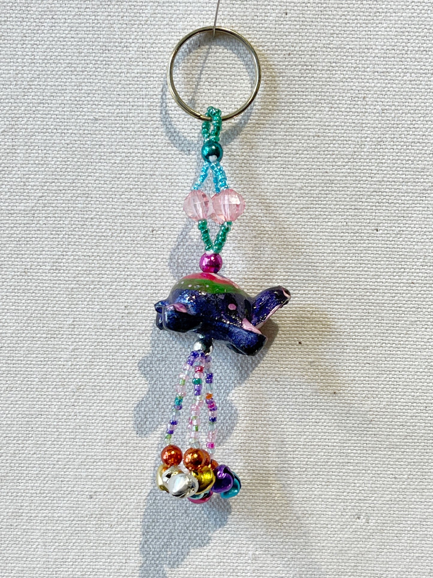 Wooden Turtle & Beaded Key