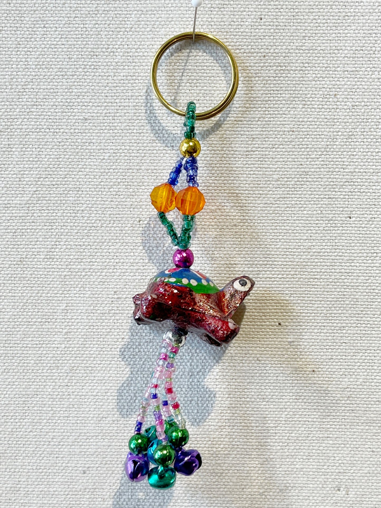 Wooden Turtle & Beaded Key
