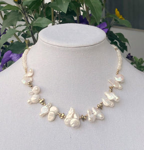 Pearl & Hematite Necklace