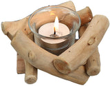Wooden Tea Light Candle Holder