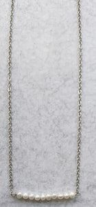 White Baby Pearl Bar Necklace