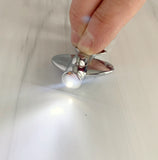 Silver Lighted Airplane Key Chain