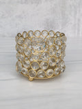 Crystal & Gold Votive-Large