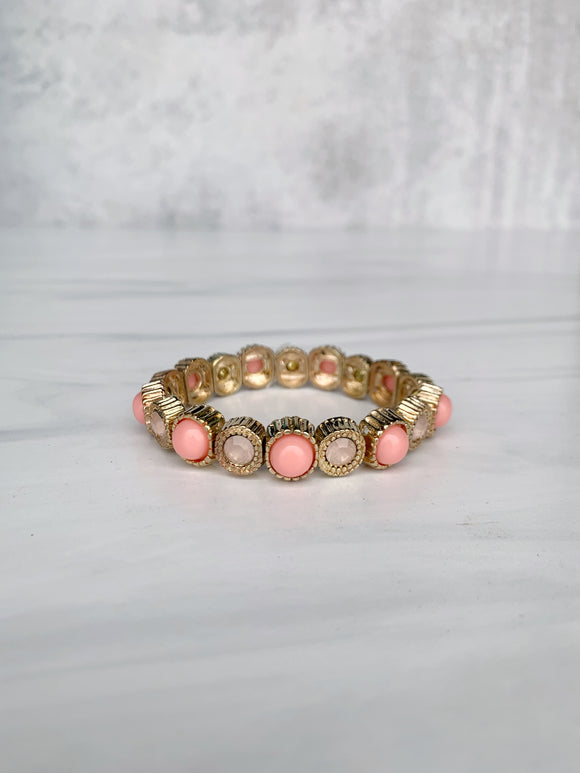 Gold Peach Elastic Bracelet