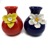 Petite Floral Ceramic Bud Vase
